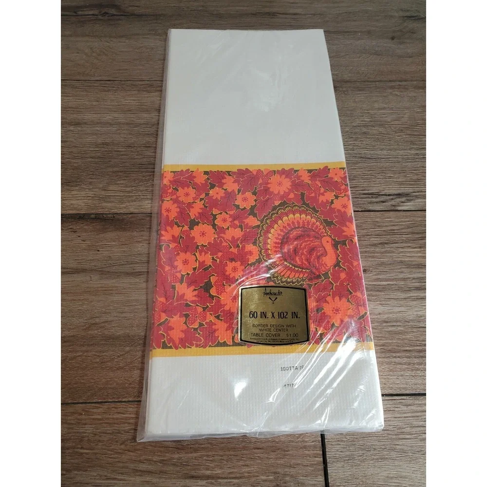 Vintage‎ Ambassador Thanksgiving Paper Table Cloth 60x102